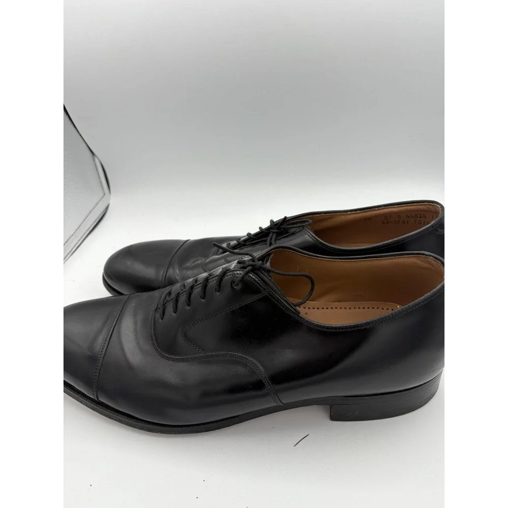 Johnston & Murphy Shoes Mens Size 12 Black Optima Leather Cap Toe Oxford Dress‎